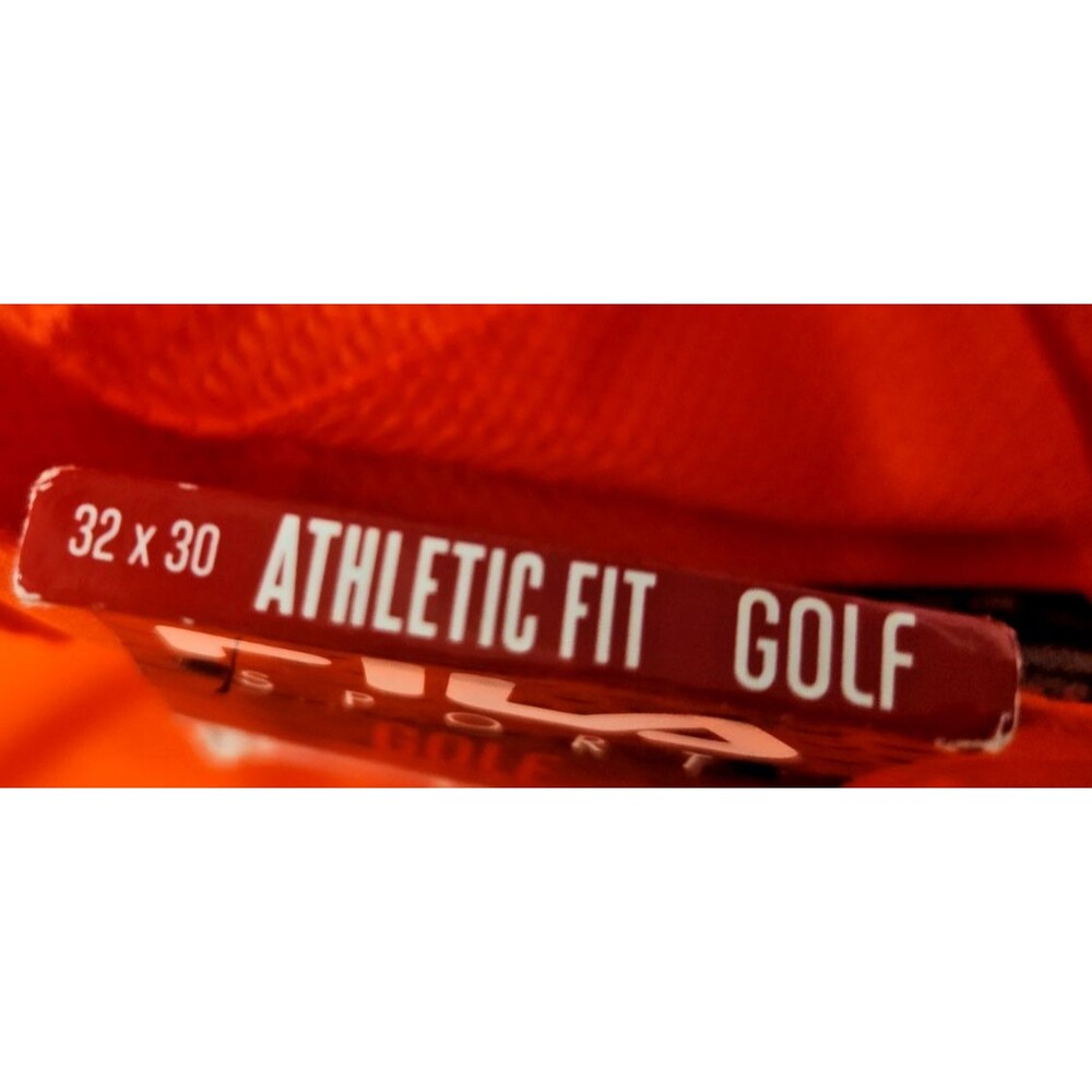 Fila Sport Golf Pants Flat Front Orange Polyester Flat Front Mens Size 32/30 - Picture 3 of 11